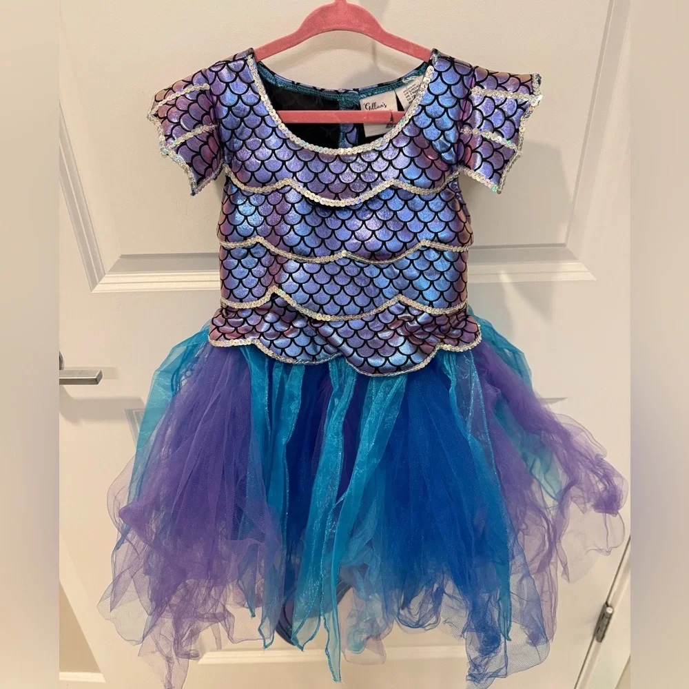 Gillians Closet Mermaid Tail Costume Dress Size‎ 5-6 Halloween Tutu Sparkle